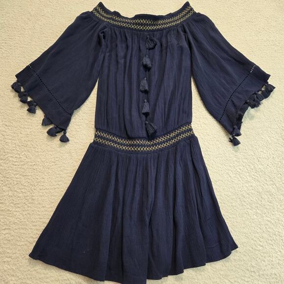 Lilly Pulitzer Dresses & Skirts - Lilly Pulitzer Joelle Off the Shoulder Tunic Dress Size XS Roman Tunic Boho